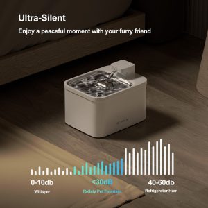 Smart WiFi pet water dispenser 2.5L with stainless steel tray for cats and dogs at xingliaoshop.com