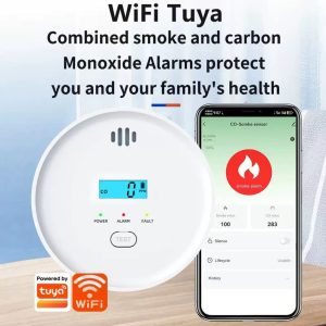 WiFi Smart Smoke and Carbon Monoxide Detector with LCD display and Tuya app connectivity - Xingliao Smart Home security device
