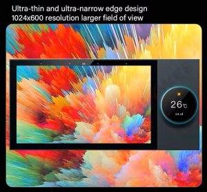 Smart home central control screen with knob, Tuya Zigbee gateway, IPS touch display, temperature and lighting control panel