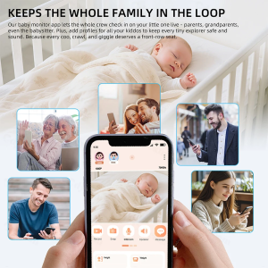 Baby monitor family sharing with BBM Camera app multi user remote view