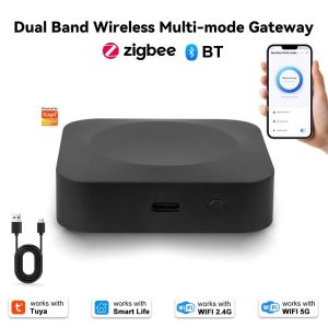 Zigbee 3.0 gateway hub front view compact design