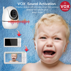 VOX sound activation baby monitor screen wake