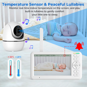 Temperature sensor and lullabies baby monitor