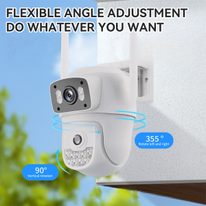 Flexible angle adjustment PTZ security camera, pan 355 tilt 90 degrees, do whatever you want