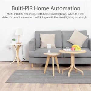 Zigbee PIR sensor detection range diagram